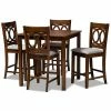 Baxton Studio Lenoir Pub Dining Table & Chair 5-piece Set