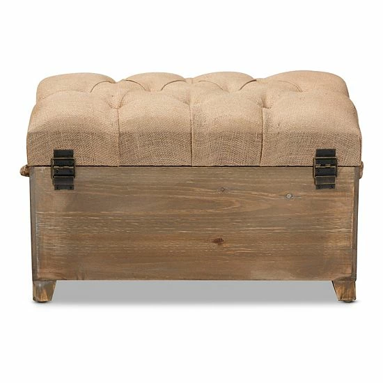 Baxton Studio Clement Storage Ottoman 2-piece Set 9 Baxton Studio Clement Storage Ottoman 2-piece Set - Image 9