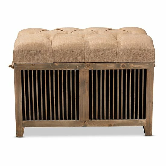 Baxton Studio Clement Storage Ottoman 2-piece Set 10 Baxton Studio Clement Storage Ottoman 2-piece Set - Image 10