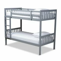 Baxton Studio Jude Twin Bunk Bed Gray