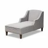 Baxton Studio Leonie Chaise Gray