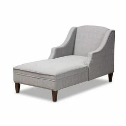 Baxton Studio Leonie Chaise Gray