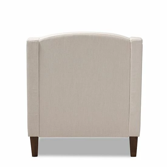 Baxton Studio Leonie Chaise Gray 4 Baxton Studio Leonie Chaise Gray - Image 4