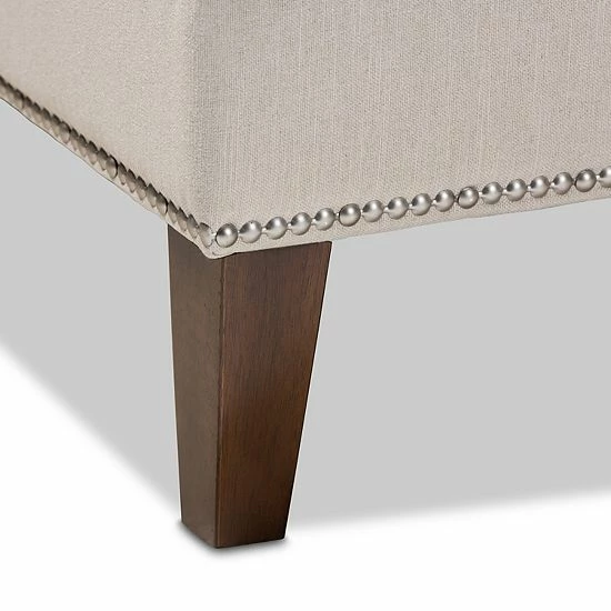 Baxton Studio Leonie Chaise Gray 6 Baxton Studio Leonie Chaise Gray - Image 6