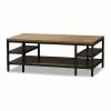 Baxton Studio Industrial Brown & Black Coffee Table