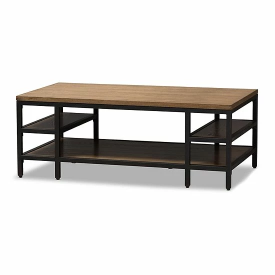 Baxton Studio Industrial Brown & Black Coffee Table 1 Baxton Studio Industrial Brown & Black Coffee Table