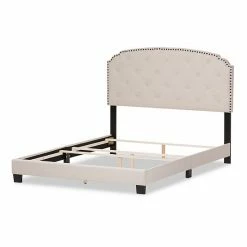 Baxton Studio Lexi Tufted Bed Light Beige -Baxton Studio Sales unnamed file 6679