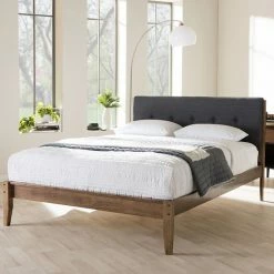 Baxton Studio Leyton Queen Platform Bed