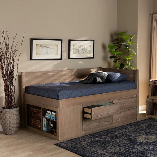 Baxton Studio Levon Twin Bed 8 Baxton Studio Levon Twin Bed - Image 8