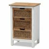 Baxton Studio Vincent 3-Drawer Storage Cabinet
