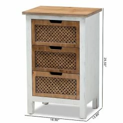 Baxton Studio Vincent 3-Drawer Storage Cabinet -Baxton Studio Sales unnamed file 6719