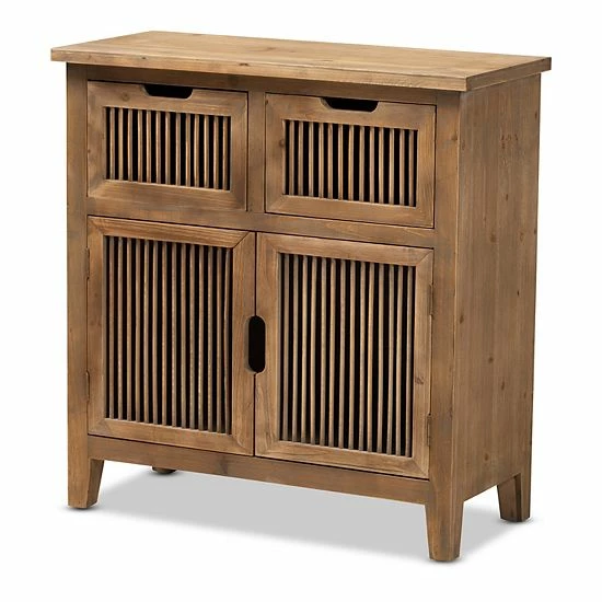 Baxton Studio Clement 2-Drawer Storage Cabinet 1 Baxton Studio Clement 2-Drawer Storage Cabinet