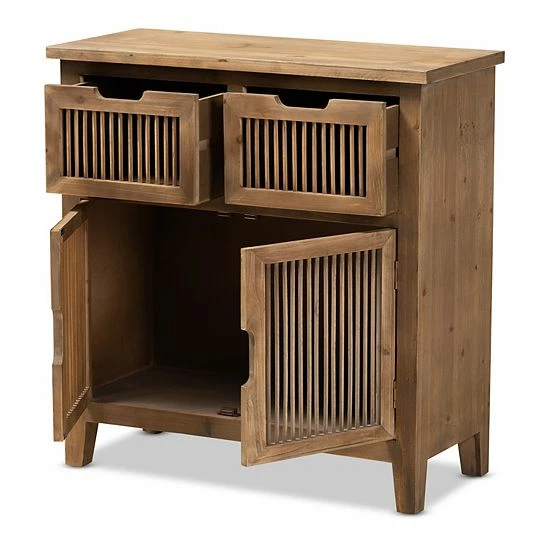 Baxton Studio Clement 2-Drawer Storage Cabinet 3 Baxton Studio Clement 2-Drawer Storage Cabinet - Image 3