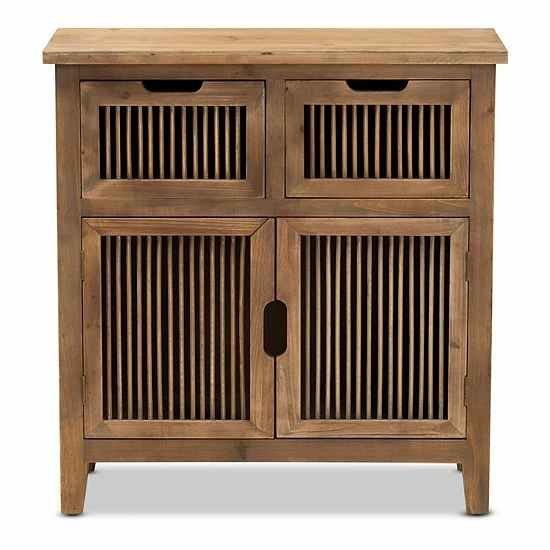 Baxton Studio Clement 2-Drawer Storage Cabinet 4 Baxton Studio Clement 2-Drawer Storage Cabinet - Image 4