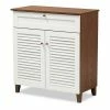 Baxton Studio Coolidge 1-Drawer Shoe Storage Cabinet