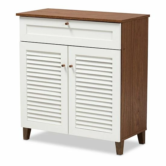 Baxton Studio Coolidge 1-Drawer Shoe Storage Cabinet 1 Baxton Studio Coolidge 1-Drawer Shoe Storage Cabinet