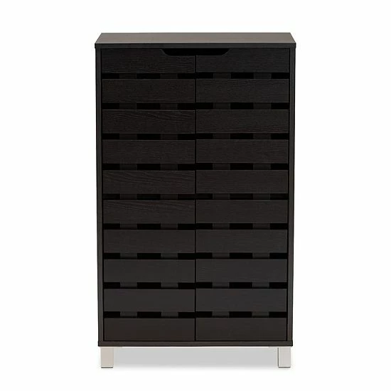 Baxton Studio Ernest Shoe Cabinet Floor Decor 3 Baxton Studio Ernest Shoe Cabinet Floor Decor - Image 3