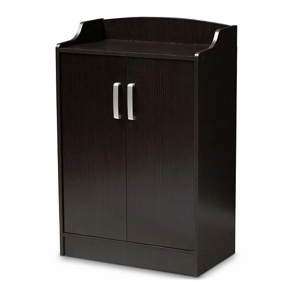 Baxton Studio Verdell Espresso Shoe Cabinet 1 Baxton Studio Verdell Espresso Shoe Cabinet
