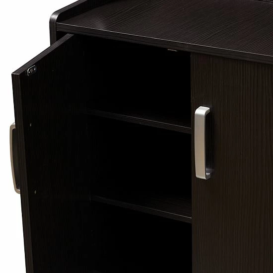 Baxton Studio Verdell Espresso Shoe Cabinet 3 Baxton Studio Verdell Espresso Shoe Cabinet - Image 3
