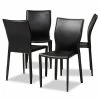 Baxton Studio Heidi Dining Chair 4-piece Set Black