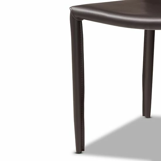 Baxton Studio Heidi Dining Chair 4-piece Set Black 4 Baxton Studio Heidi Dining Chair 4-piece Set Black - Image 4