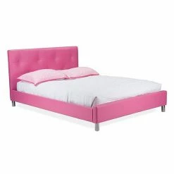 Baxton Studio Barbara Bed - Full Pink
