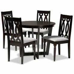 Baxton Studio Julie Dining Table & Chair 5-piece Set