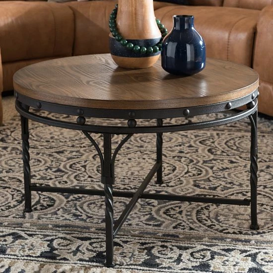 Baxton Studio Austin Industrial Round Coffee Table Baxton Studio Austin Industrial Round Coffee Table -Baxton Studio Sales unnamed file 688