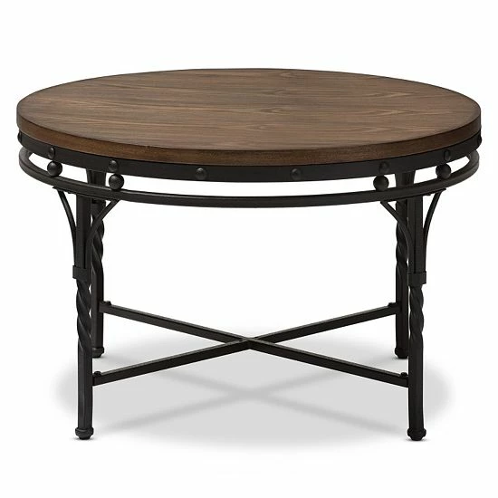 Baxton Studio Austin Industrial Round Coffee Table Baxton Studio Austin Industrial Round Coffee Table -Baxton Studio Sales unnamed file 689
