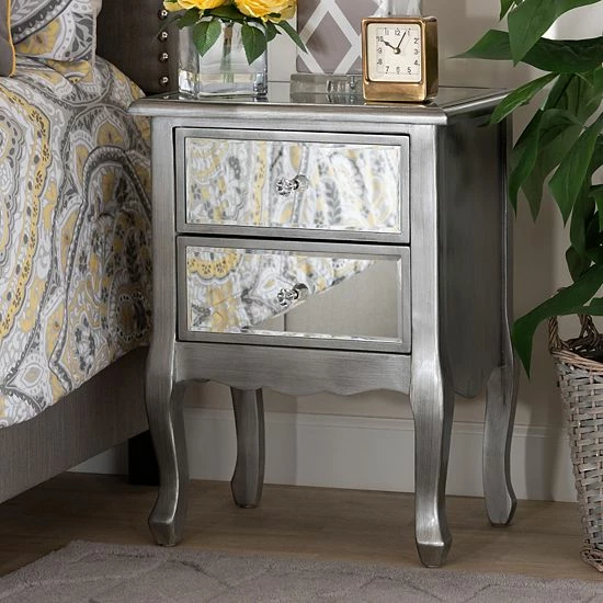 Baxton Studio Leonie Nightstand Table 2 Baxton Studio Leonie Nightstand Table - Image 2