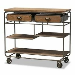 Baxton Studio Grant Trolley Cart