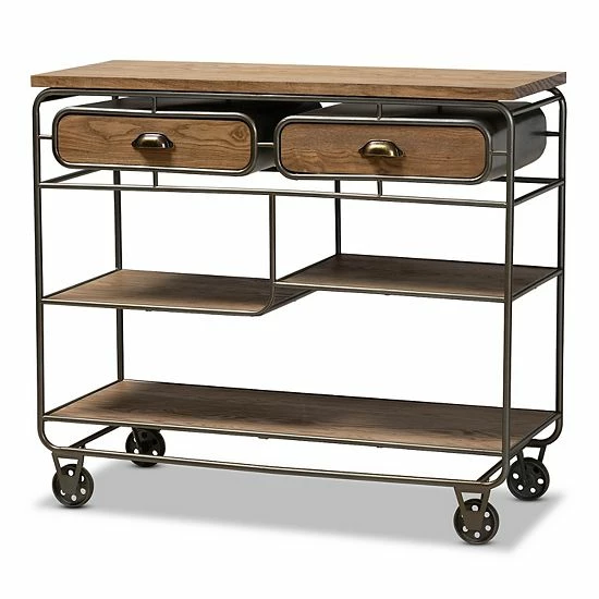 Baxton Studio Grant Trolley Cart 1 Baxton Studio Grant Trolley Cart