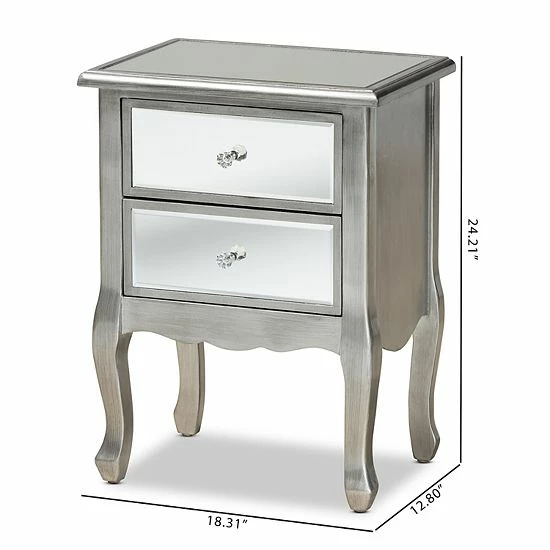 Baxton Studio Leonie Nightstand Table 7 Baxton Studio Leonie Nightstand Table - Image 7