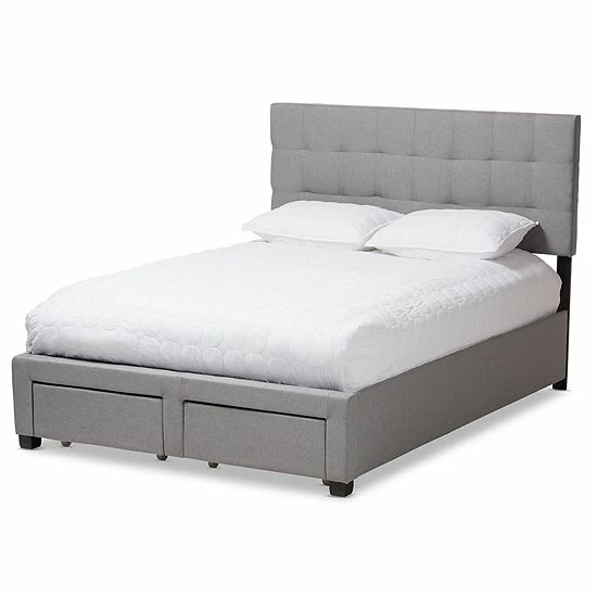 Baxton Studio Modern Gray Storage Bed 3 Baxton Studio Modern Gray Storage Bed - Image 3