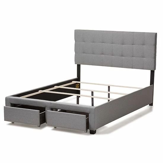 Baxton Studio Modern Gray Storage Bed 5 Baxton Studio Modern Gray Storage Bed - Image 5