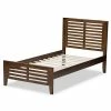 Baxton Studio Modern Twin Platform Bed Medium Brown