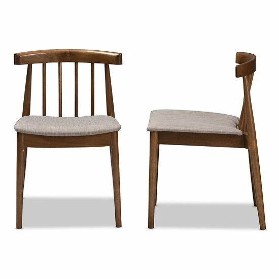 Baxton Studio Mid-Century Walnut Dining Chair 2-piece Set 3 Baxton Studio Mid-Century Walnut Dining Chair 2-piece Set - Image 3