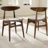Baxton Studio Flora Mid-Century Dining Chair 2-piece Set