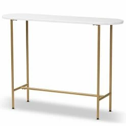 Baxton Studio Samuel Faux Marble Console Table