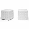 Baxton Studio 2-Piece Siskal Modern Cube Ottoman Set Black
