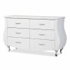Baxton Studio Enzo 6-Drawer Dresser White
