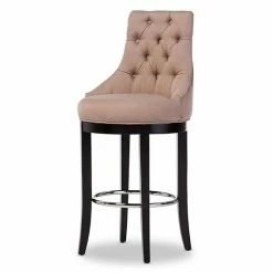 Baxton Studio Harmony Button Tufted Bar Stool
