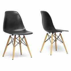 Baxton Studio 2-Piece Azzo Modern Shell Chair Set Black 7 Baxton Studio 2-Piece Azzo Modern Shell Chair Set Black -Baxton Studio Sales unnamed file 7044