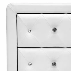 Baxton Studio Stella Crystal Tufted Upholstered Modern Nightstand Black -Baxton Studio Sales unnamed file 7048