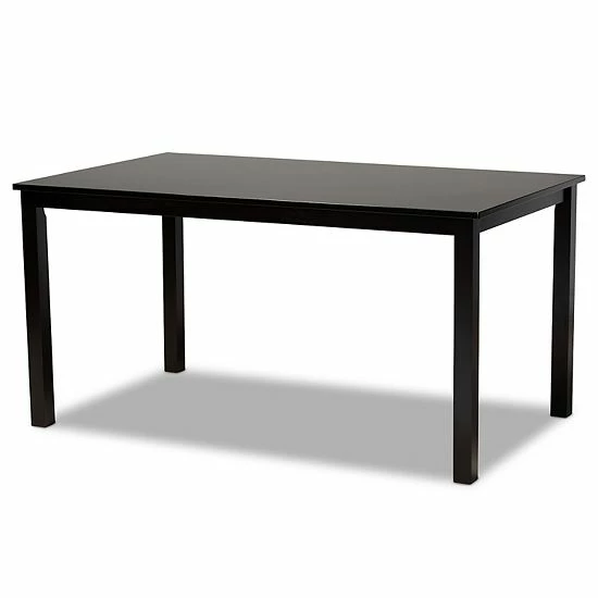 Baxton Studio Nicolette Dining 7-piece Set Dark Brown Walnut 3 Baxton Studio Nicolette Dining 7-piece Set Dark Brown Walnut - Image 3