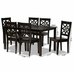 Baxton Studio Nicolette Dining 7-piece Set Dark Brown Walnut 17 Baxton Studio Nicolette Dining 7-piece Set Dark Brown Walnut -Baxton Studio Sales unnamed file 7075