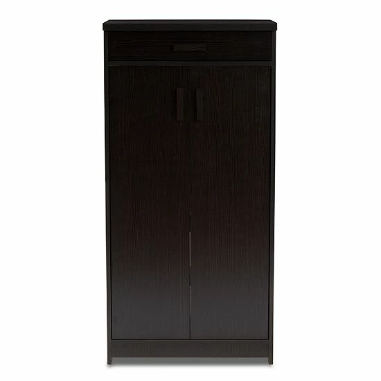 Baxton Studio Bienna Espresso Shoe Cabinet 3 Baxton Studio Bienna Espresso Shoe Cabinet - Image 3
