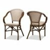 Baxton Studio Artus 2-Piece Dining Chair Set Beige