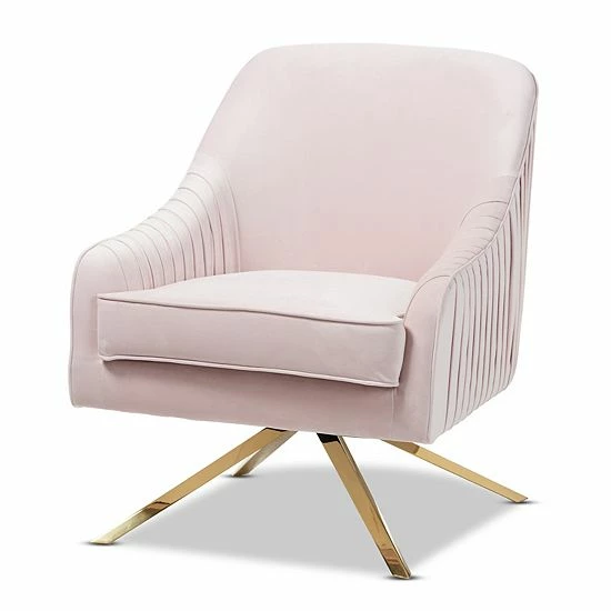 Baxton Studio Amaya Accent Chair Pink 1 Baxton Studio Amaya Accent Chair Pink