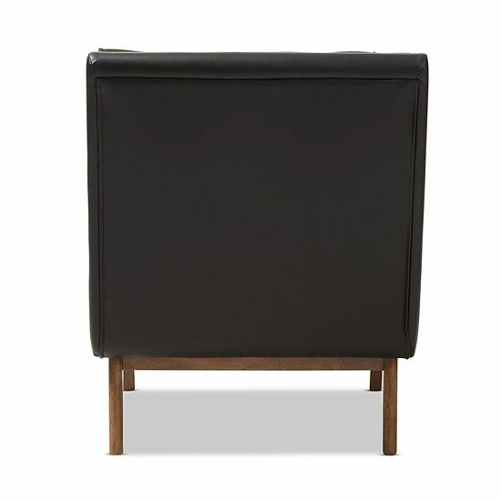 Baxton Studio Annetha Mid-Century Lounge Chair Gray 3 Baxton Studio Annetha Mid-Century Lounge Chair Gray - Image 3